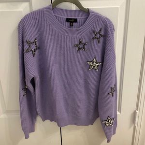 Purple Sweater with Star Detailing